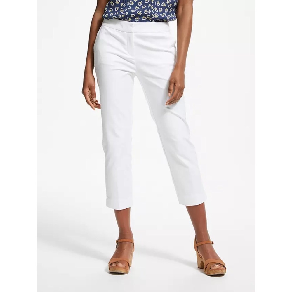 Boden Richmond Capri Cropped Trouser Pants White 6